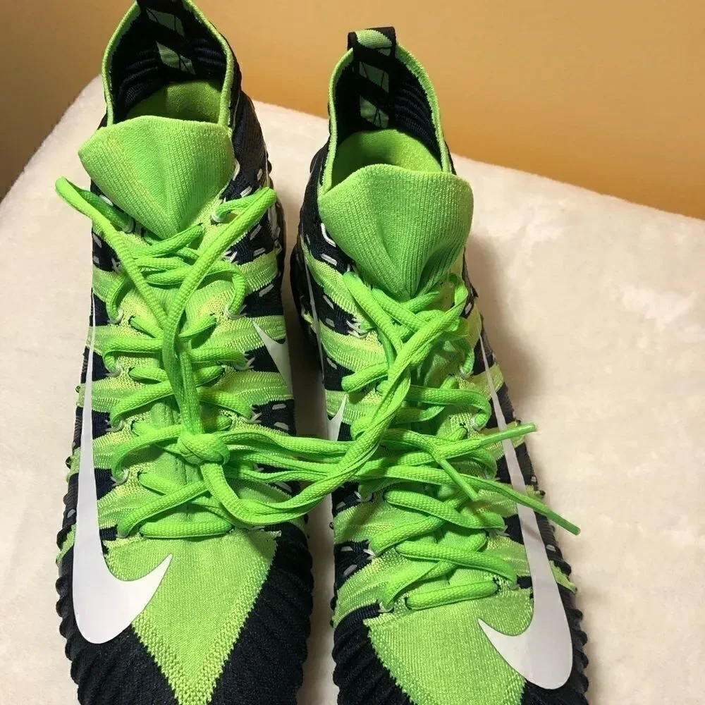 NIKE ALPHA MENACE PRO GREEN/NAVY CLEATS 15 NEW